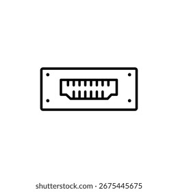 HDMI icon simple vector isolated symbol linear illustration for web and app..eps