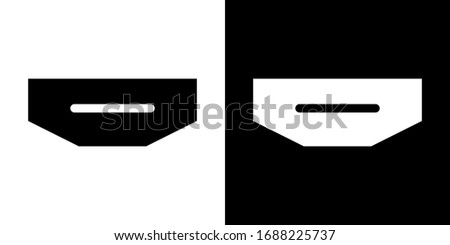 HDMI Input. Glyph Icon in White and Black Version.