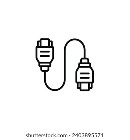 Hdmi-Line-Symbol einzeln auf weißem Hintergrund