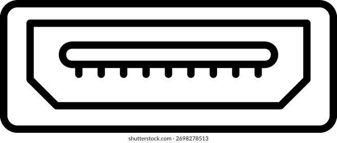 HDMI Port Connector Outline Icon