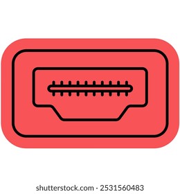 HDMI Port Icon, Monitor, connector