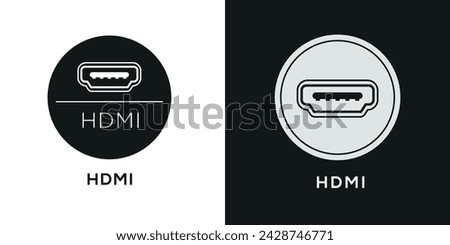 HDMI port Icon, Vector sign.