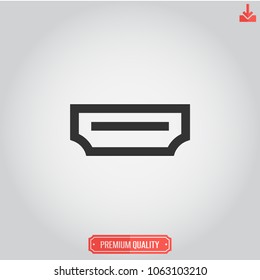 HDMI port icon.Connector vector.Cable sign  isolated on grey background. Simple liner  illustration for web and mobile platforms.