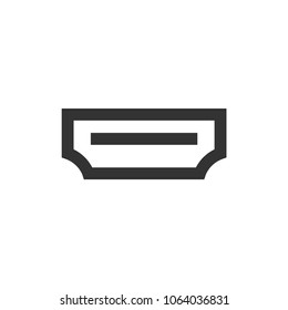 HDMI port icon.Connector vector.Cable sign  isolated on white background. Simple liner  illustration for web and mobile platforms.