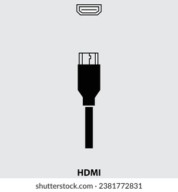 HDMI port. vector art illustration