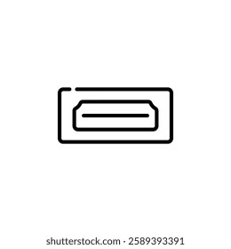 hdmi port vector icon outline style. perfect use for logo, presentation, website, and more. modern icon design line style