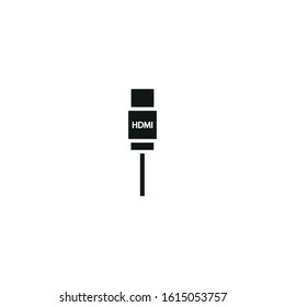 hdmi vector icon on white background