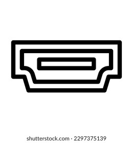 Hdmi Vector Line Icon Design