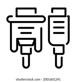Icono de línea vector HDMI: ilustración vectorial de alta calidad de estilo moderno.