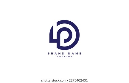 HDP, DHP, PHD, HP, HD, DH, Resumen de diseño del logotipo inicial de la letra monograma
