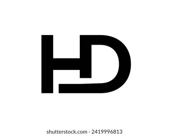 Design des HDP-Letter-Logos Creative Modern H D P Letters Icon Vektorgrafik.