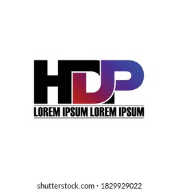 HDP letter monogram logo design vector