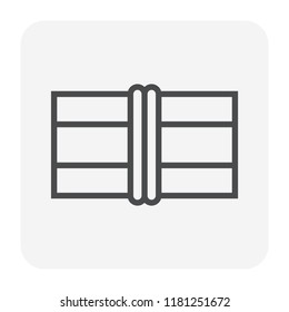 HDPE pipe and connection joint icon design, editable stroke.