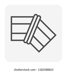 HDPE pipe and connection joint icon design, editable stroke.
