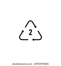 HDPE plastic symbol icon vector. EPS 10 editable vector