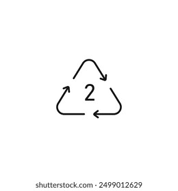 HDPE plastic symbol icon vector. EPS 10 editable vector