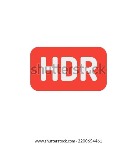 Hdr icon in flat style about camera, use for website mobile app presentation