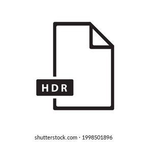 Diseño vectorial de icono HDR sobre fondo blanco