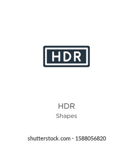 Hdr icon vector. Trendy flat hdr icon from shapes collection isolated on white background. Vector illustration can be used for web and mobile graphic design, logo, eps10