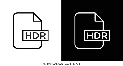 Vector de icono de extensión de archivo de Imagen HDR para Web y App móvil. Símbolo aislado.