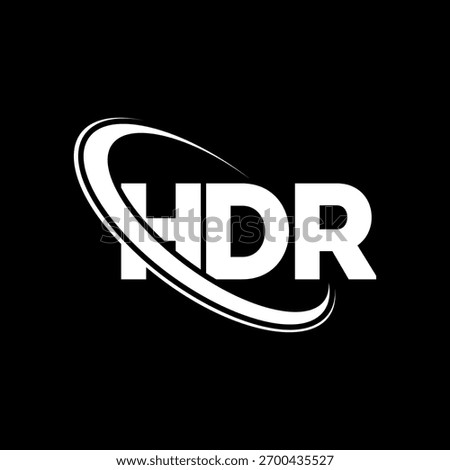 HDR logo. HDR letter. HDR letter logo design. Initials HDR logo linked with circle and uppercase monogram logo. HDR-typography for technology, business and real estate brand.