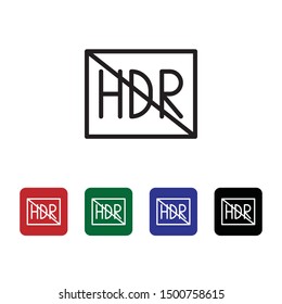 Hdr, not icon - Vector diferent color. Photo concept Vector diferent color illustration.