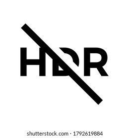 HDR off icon vector isolated on white background.