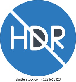 HDR-off-Zeichen, Vektorsymbol 
