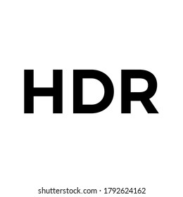 HDR on icon vector isolated on white background.