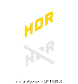 HDR en off icono vector en aislado isométrico en fondo blanco Vector EPS 10