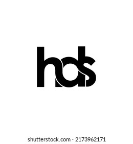 hds typography letter monogram logo design