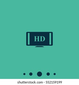 HDTV icon. High definition television symbol.