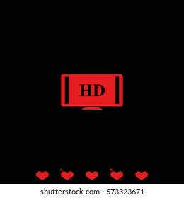 HDTV icon. High definition television symbol.