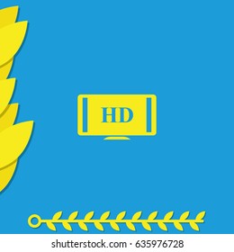 HDTV icon. High definition television symbol.