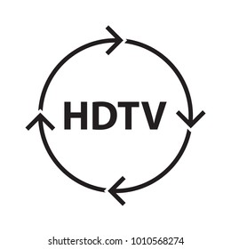 HDTV icon, vector illustration