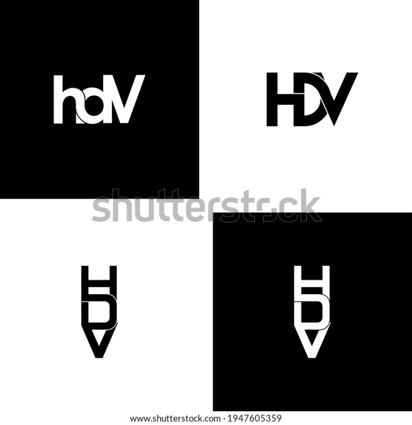 Hdv Letter Original Monogram Logo Design: เวกเตอร์สต็อก (ปลอดค่า ...