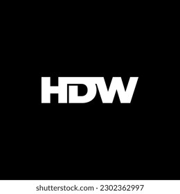 HDW initial letter monogram logo