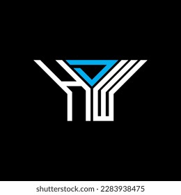 Diseño creativo del logotipo de la letra HDW con gráfico vectorial, logotipo HDW sencillo y moderno.