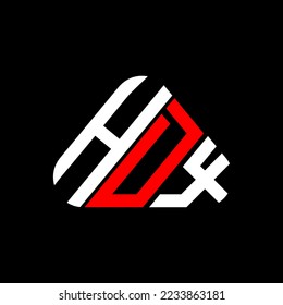 Diseño creativo del logotipo de la letra HDX con gráfico vectorial, logotipo HDX sencillo y moderno.