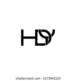 hdy initial letter monogram logo design