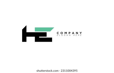 ER Alphabet Buchstaben Initial Monogram Logo EH, H und E