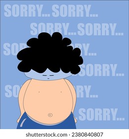 He apologized for his mistake till he is blue in the face.