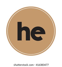 he brown letters ,abstract background logo, design identity in circle, alphabet letter