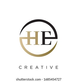 he circle logo design vector icon symbol