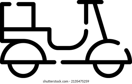 He delivery pizza on motorbike