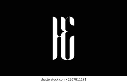 Monograma con el logotipo de las letras abstractas