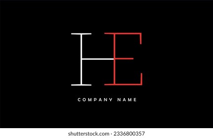 HE, EH Abstract Letters Logo Monogram