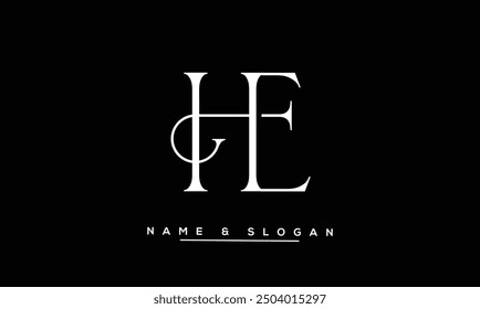 HE, EH Abstract Letters Logo Monogram