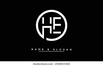 HE, EH Abstract Letters Logo Monogram