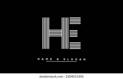 HE, EH Abstract Letters Logo Monogram